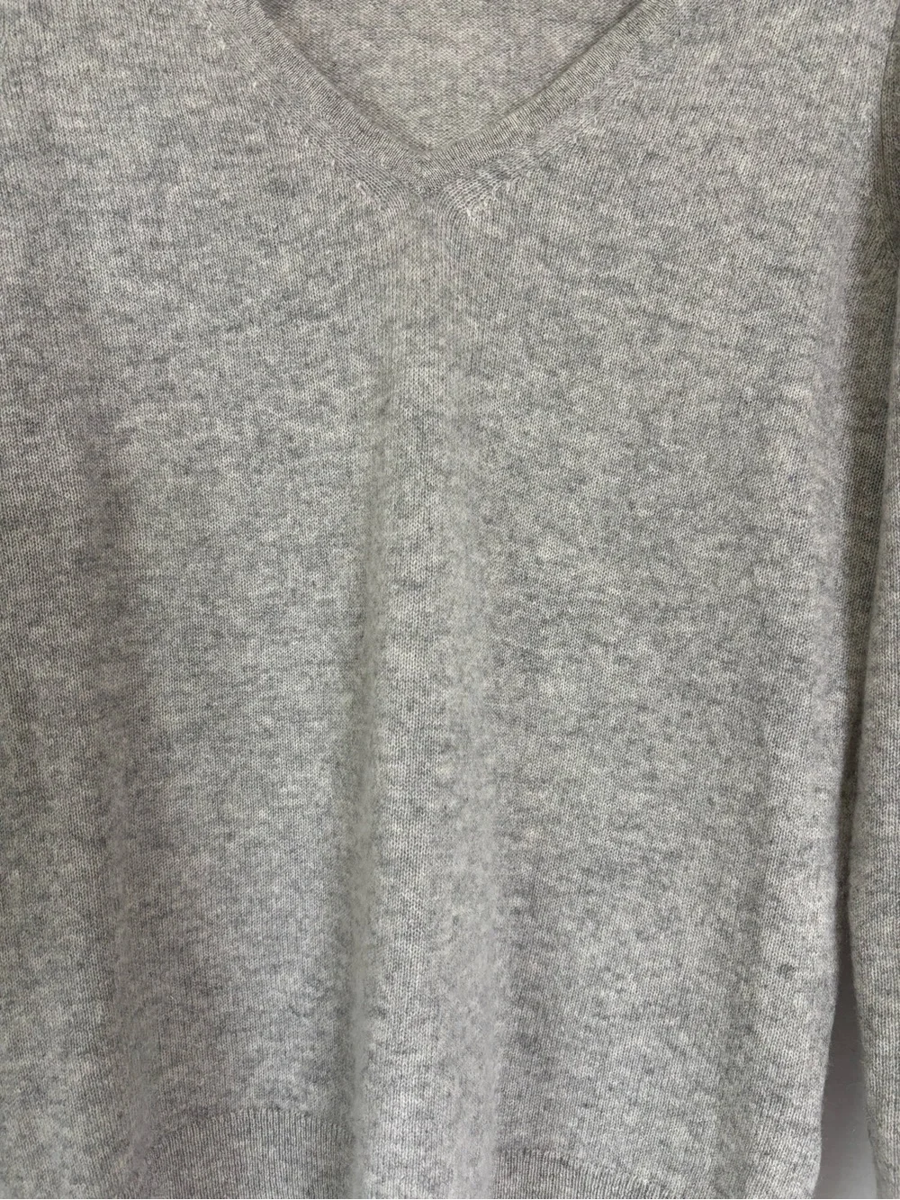 Charter Club Cashmere V-Neck Sweater - Light Gray